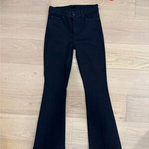 MOTHER Weekender Black Flare Jeans Size 28 - New!